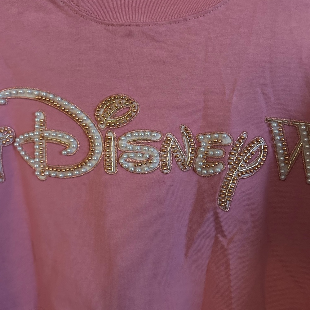 Disney Women's Casual Pink Jersey Top